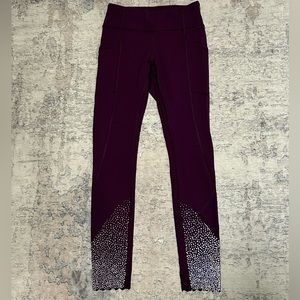 Lululemon tight stuff tight deep purple size 2 compression 25 inch